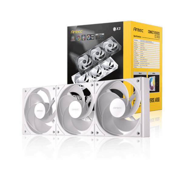 COOLER FAN-CASE ANTEC CONNECT 120 REVERSE ARGB 3-FAN WHITE