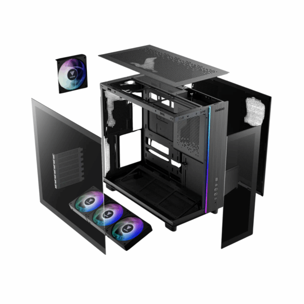 CASE GAMDIAS ATLAS M4 RGB MID TOWER BLACK