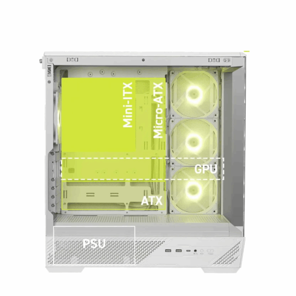 CASE MSI MAG PANO 130R PZ ARGB MID TOWER WHITE
