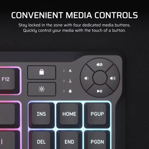KEYBOARD CORSAIR K55 CORE RGB TKL MEMBRANE – BLACK