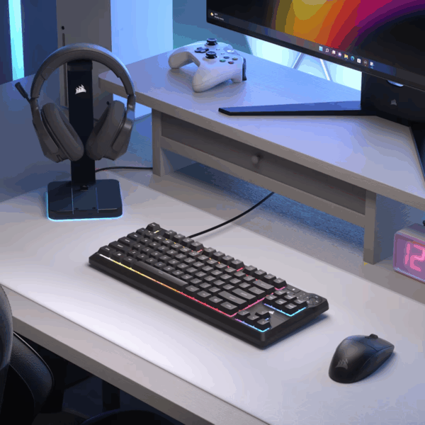 KEYBOARD CORSAIR K55 CORE RGB TKL MEMBRANE – BLACK