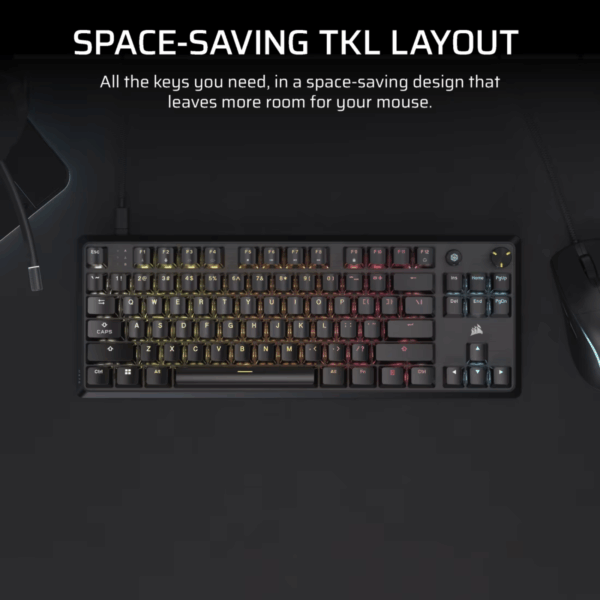 KEYBOARD CORSAIR K70 CORE TKL RGB LINEAR RED – BLACK