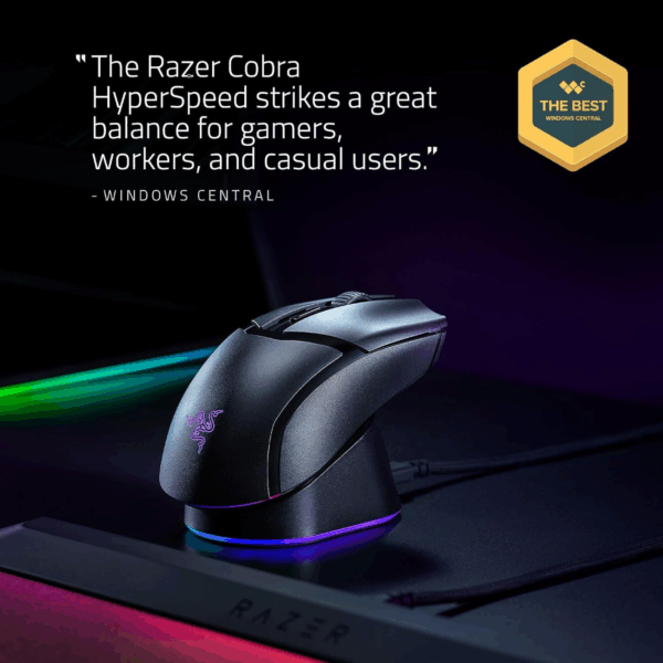 MOUSE RAZER COBRA HYPERSPEED WIRELESS RGB BLACK
