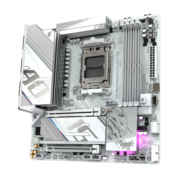 MB GIGABYTE X870M AORUS ELITE ICE DDR5 Wi-Fi7 WHITE