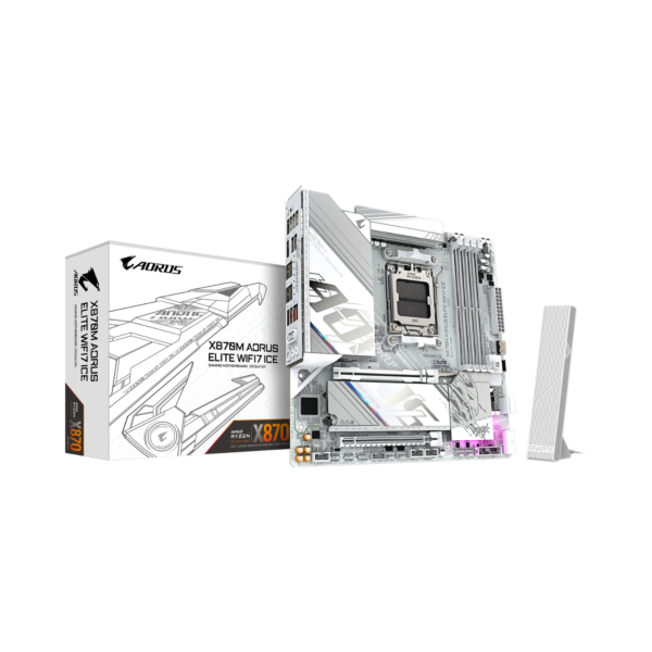 MB GIGABYTE X870M AORUS ELITE ICE DDR5 Wi-Fi7 WHITE